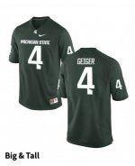 Men's Michigan State Spartans NCAA #4 Michael Geiger Green Authentic Nike Big & Tall Stitched College Football Jersey CV32Q62FZ